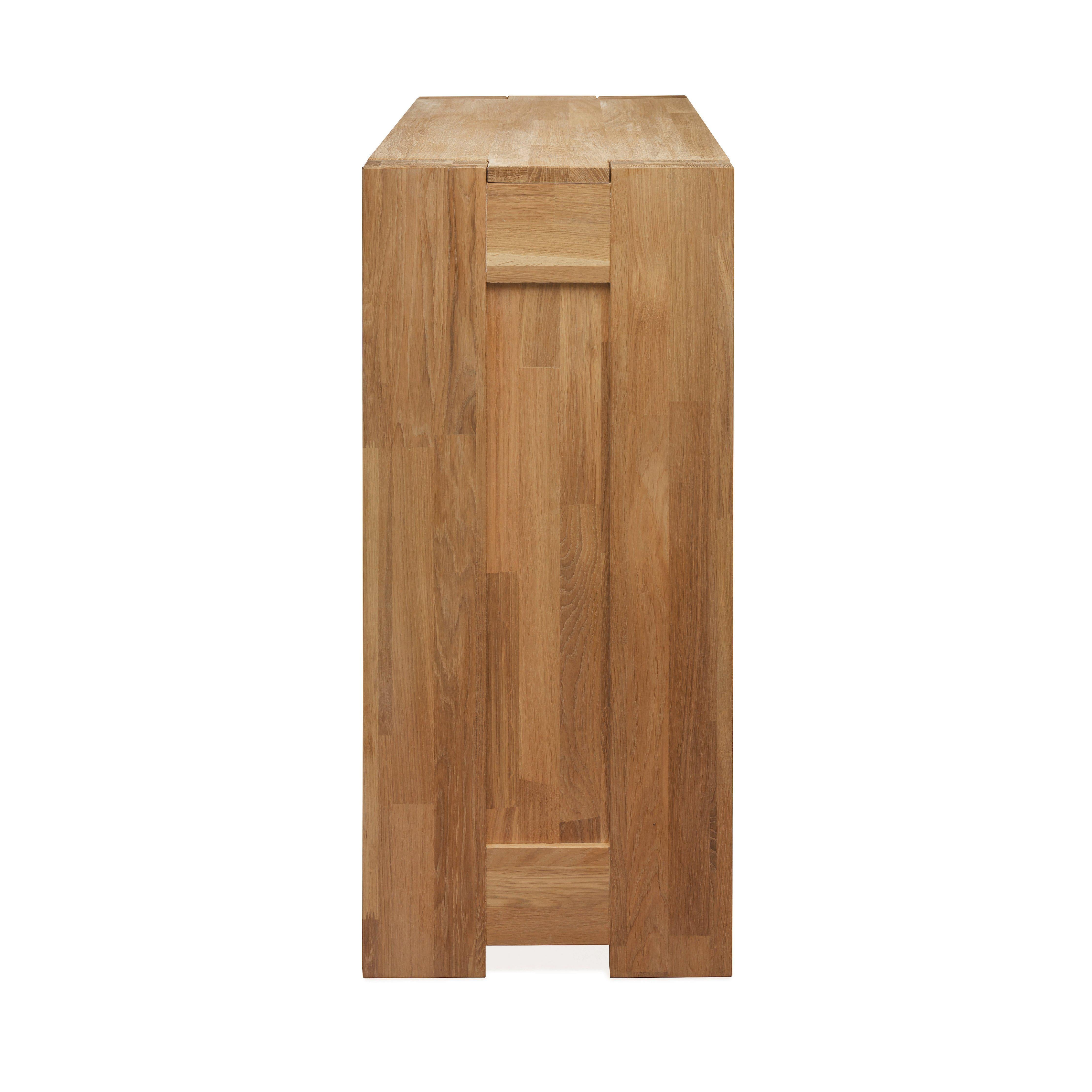 Cómoda de 4 cajones de madera de roble macizo estilo escandinavo